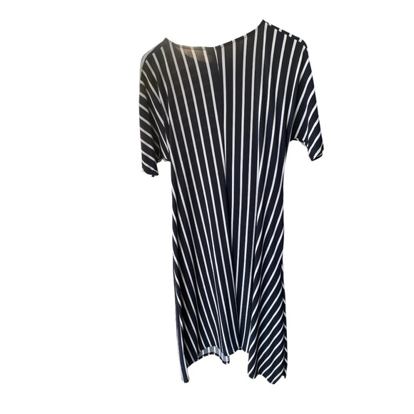 TOPSHOP Black and White MIDI Striped Dress I Size: 10 - Picture 7 of 8